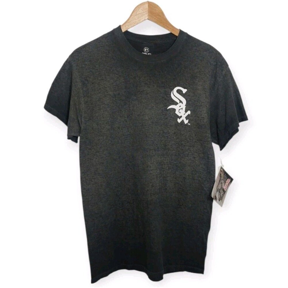 Chicago White Sox Men's Size Medium Shirt Baseball MLB Stitches Black Oil